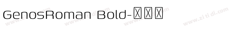 GenosRoman Bold字体转换